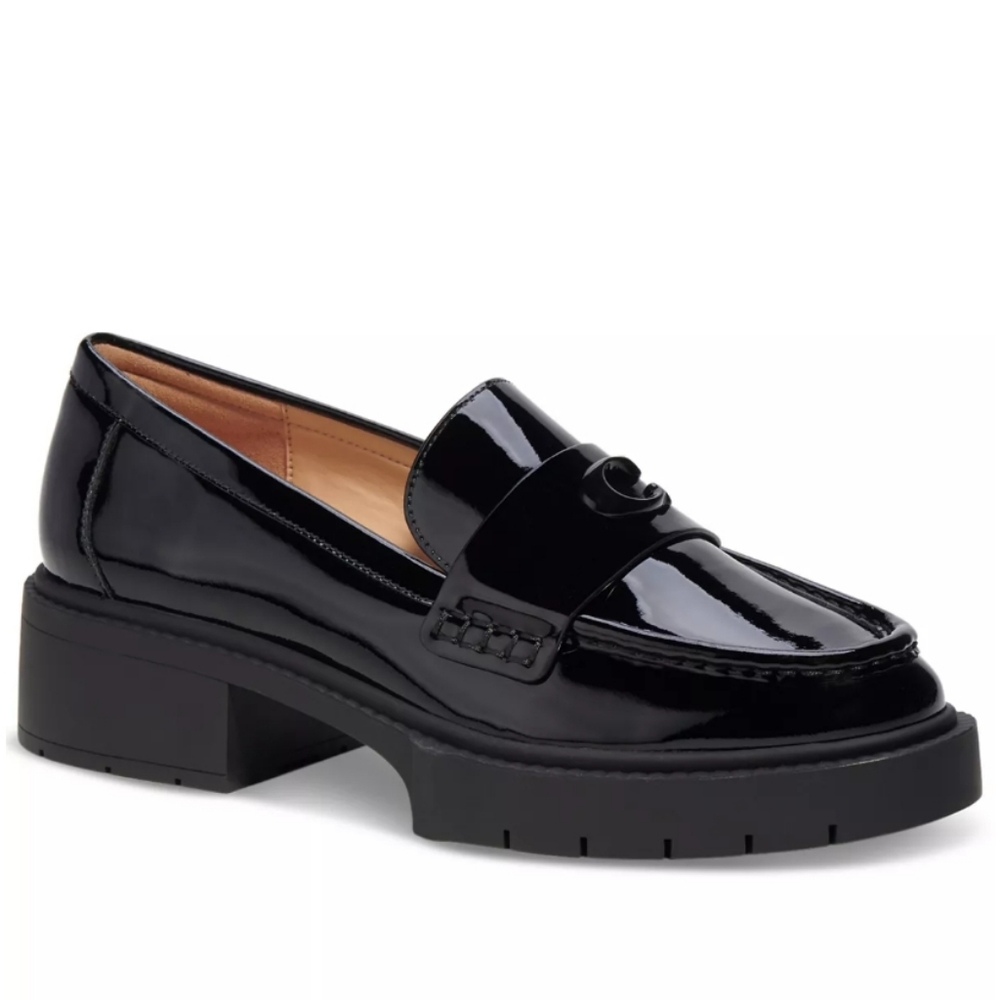 Coach Black Leather Loafers